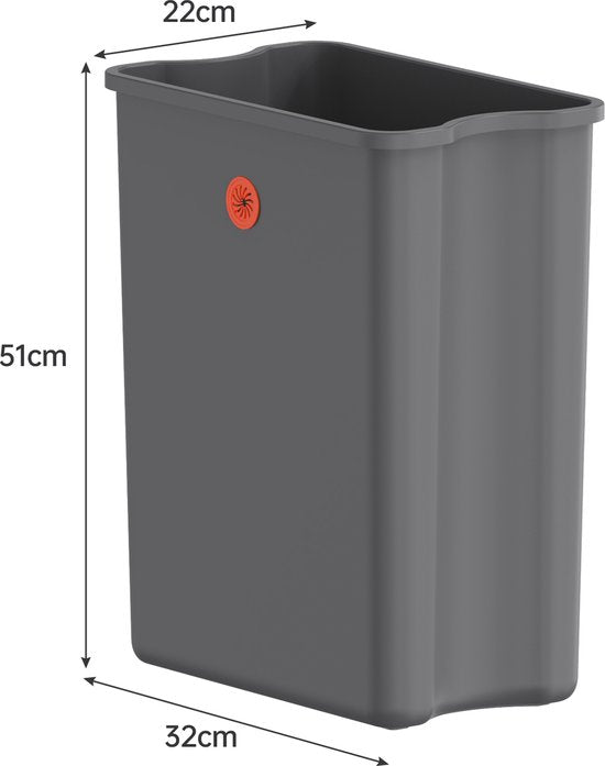Luzzo® Pedaalemmer California 30L – Mat Zwart – Hygiënisch & Smal