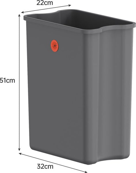 Luzzo® Pedaalemmer California 30L – Mat Zwart – Hygiënisch & Smal