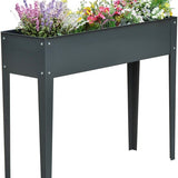 4goodz Plantenbak Hoog Staal - Verhoogd 100x30x80cm - Antraciet