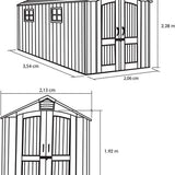 Lifetime - LG60311 - Tuinhuis - Tuinschuur - 204 x 228 x 344 cm