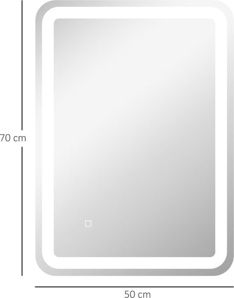 4goodz Badkamerspiegel 50x70 cm LED met Touchbediening 3 Lichtniveaus