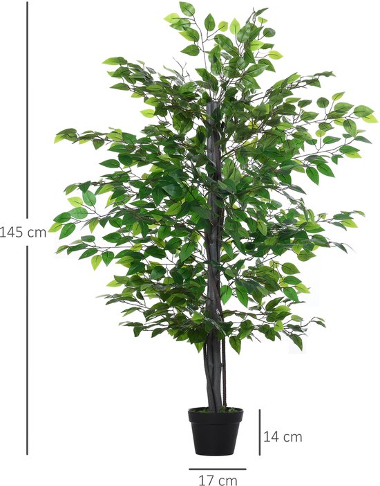 4goodz Kunstplant Banyanboom Ficus Benghalensis 145cm