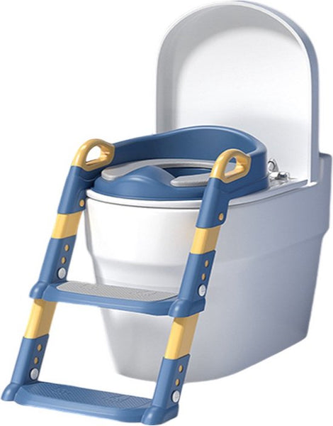 WC Verkleiner met Trapje - Potje voor Peuter - Toilettrainer met Opstapje - Blauw - Inklapbaar