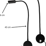 DMG Supply Bed Leeslampjes - Set van 2 - Mat Zwart - Dimbaar - Leeslamp - Wandlamp - Hoofdbord