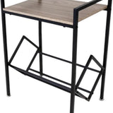 Multifunctioneel LP Opbergsysteem - Zwart met Hout - LP Kast met Wielen - Bijzettafel & Nachtkastje - Langspeelplaat Houder & Organizer - Stijlvol Elpee Rek