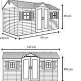 Lifetime - LG10000 - Tuinhuis - Tuinschuur - 244 x 244 x 457 cm