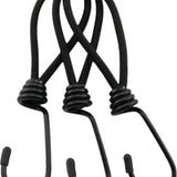 Snelbinders - 24 stuks - Zwart - Snelbinders met Haak - Spanrubbers - Tentspanner - Spinhaak
