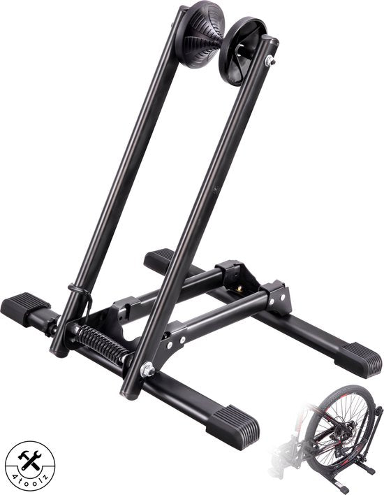 4toolz® Universele vrijstaande Fietsstandaard Mountainbike en Gewone fiets - Zwart
