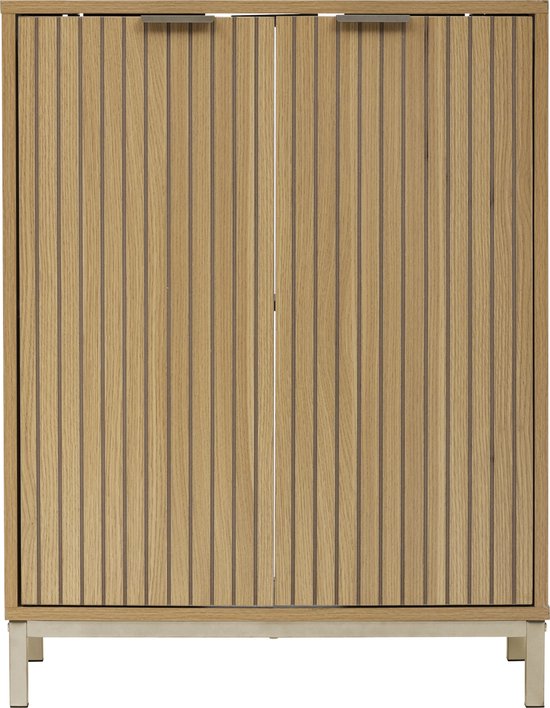 Wastafelonderkast Tasso - Wastafelmeubel Paneel dessin 28x60x80 cm - Bruin