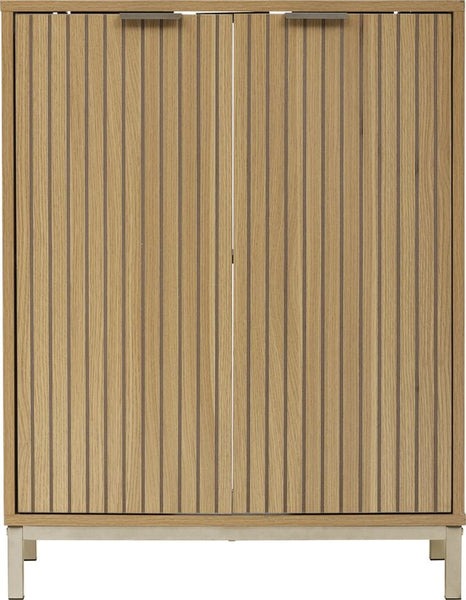 Wastafelonderkast Tasso - Wastafelmeubel Paneel dessin 28x60x80 cm - Bruin