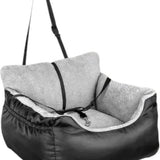Autostoel Hond - Zwart - 50 x 55 x 35 cm - Hondenmand Met Veiligheidsriempje Voor In De Auto - Automand Hond - Hondenstoel voor Honden
