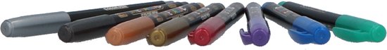 4goodz 8 stuks Metallic Fineliner Gelpennen 1-3 mm puntdikte