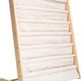 Kinderboekenkast - Bruin - Hout met Linnen - Kinderboekenrek - Boekenrek Kinderkamer