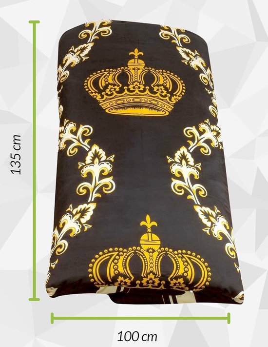 Hanse® Gouden kroon dekbedovertrek - 1 persoons - 135x200cm