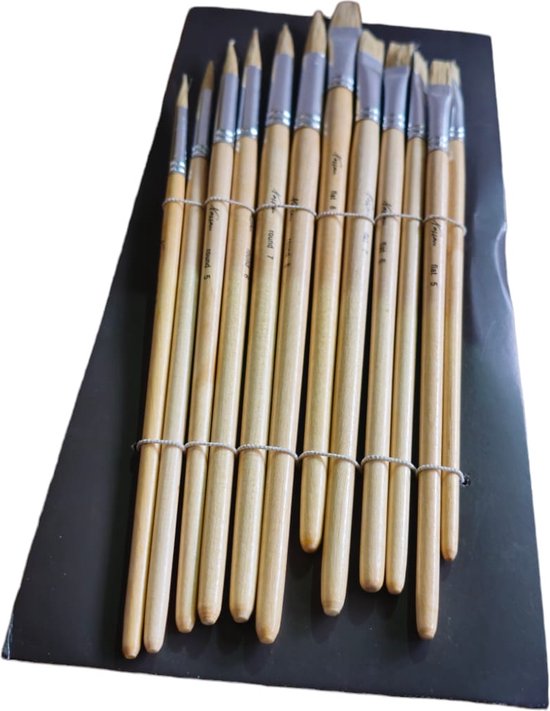 Nassau Fine Art Multipack Schilderset 2pcs. - Hobbyist - Volwassenen -Kinderen- Leren schilderen - 40x50cm-20x50cm-20x25cm-12.5x17.5cm - 24 * 12ml acrylverf 12 Kwasten Verjaardagscadeau Moederdag Vaderdag