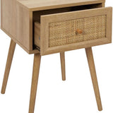4goodz Nachtkastje Bali Bohemian met lade 39x39x55 cm - Bruin