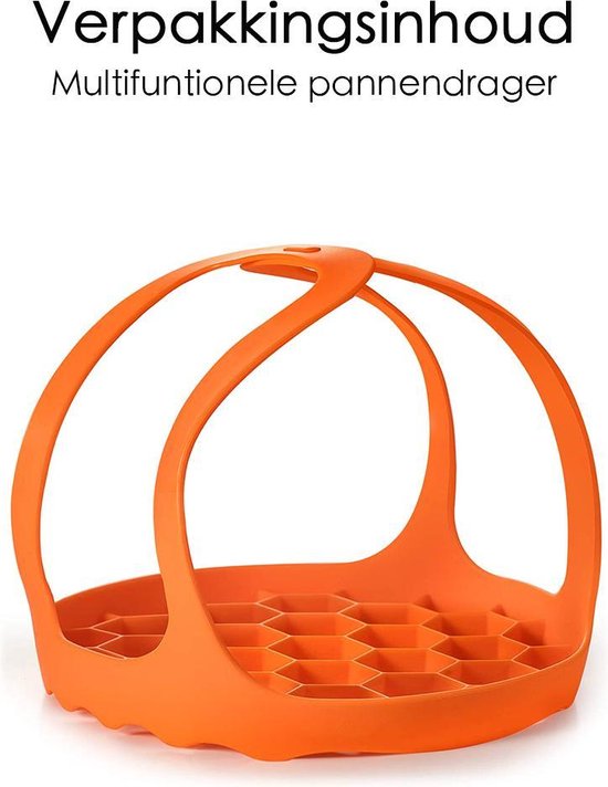 Pannenlappen - Ø 20 cm - Onderzetter - Pannenhouder - Lichtgewicht - Siliconen - Oranje - Onderzetter - Pannentiller - Pannenlap