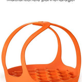 Pannenlappen - Ø 20 cm - Onderzetter - Pannenhouder - Lichtgewicht - Siliconen - Oranje - Onderzetter - Pannentiller - Pannenlap