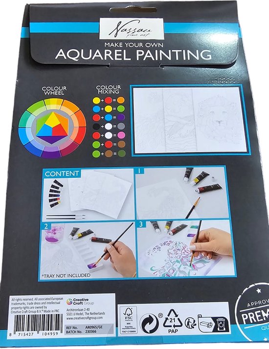 Nassau Fine Art - Aquarelset - Aquarel Penselen - Aquarel Papier - Aquarel set voor volwassenen - Verjaardagskcadeau - Moederdag - Vaderdag