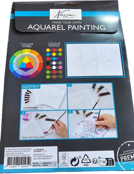 Nassau Fine Art - Aquarelset - Aquarel Penselen - Aquarel Papier - Aquarel set voor volwassenen - Verjaardagskcadeau - Moederdag - Vaderdag