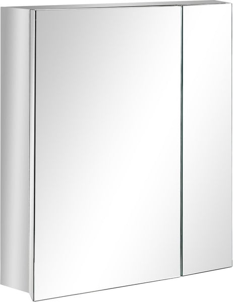 4goodz Spiegelkast/Badkamerspiegelkast met 3 binnenplanken, dubbele deur - zilver