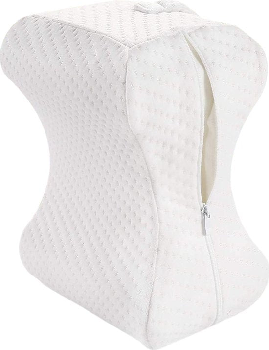 Kniekussen voor in Bed - Wit - Orthopedisch Kniekussen - Beenkussen - Zijslaapkussen - Zijslaap Kussen Voor In Bed - Heupklachten