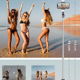 3-in-1 Tripod & Selfie Stick met LED Verlichting - 114 cm Uitschuifbaar - Bluetooth Afstandsbediening - Voor iPhone & Android - Statief Telefoon