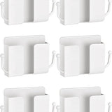 Afstandsbediening Houder - 6 Stuks - Wit - AB Houder- Houder voor Afstandsbediening voor aan de Muur - Remote Controll Holder