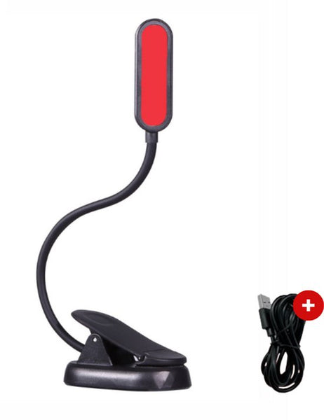 Roodlicht Leeslampje - Stimuleert Melatonine en Bioritme voor Betere Slaap - Klemlamp voor in Bed - Leeslampje voor Boek - Rood Licht Lamp