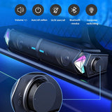 Vesfy 2-in-1 Soundbar & PC Speakers - Bluetooth 5.3 - RGB Verlichting - HiFi Stereo - Geschikt voor PC, Laptop & Monitor - Gaming & Muziek