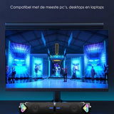 Vesfy 2-in-1 Soundbar & PC Speakers - Bluetooth 5.3 - RGB Verlichting - HiFi Stereo - Geschikt voor PC, Laptop & Monitor - Gaming & Muziek
