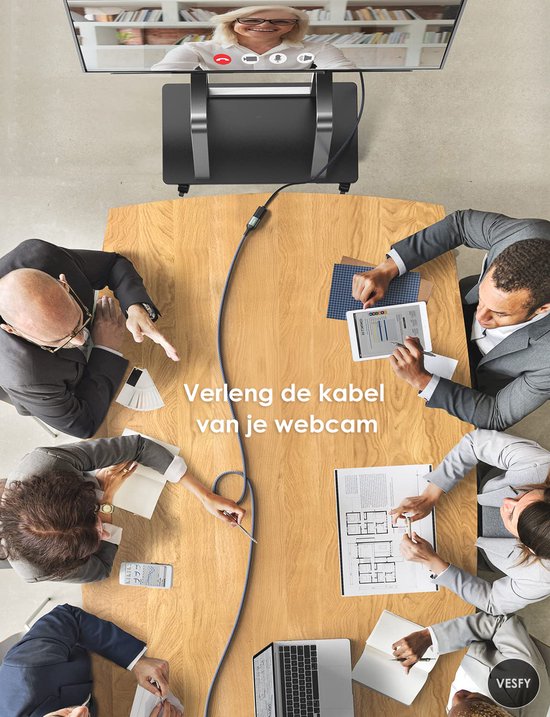 Vesfy USB verlengkabel 3.0 Snelheid tot 5Gbps - meter - USB 3.0 USB 3.0
