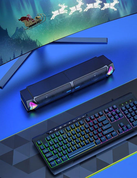 Vesfy 2-in-1 Soundbar & PC Speakers - Bluetooth 5.3 - RGB Verlichting - HiFi Stereo - Geschikt voor PC, Laptop & Monitor - Gaming & Muziek