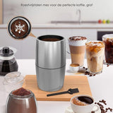 Elektrische Koffiemolen - 200W - 60g Capaciteit - Roestvrij Staal - Stil (45dB) - Koffiebonen, Noten & Specerijen