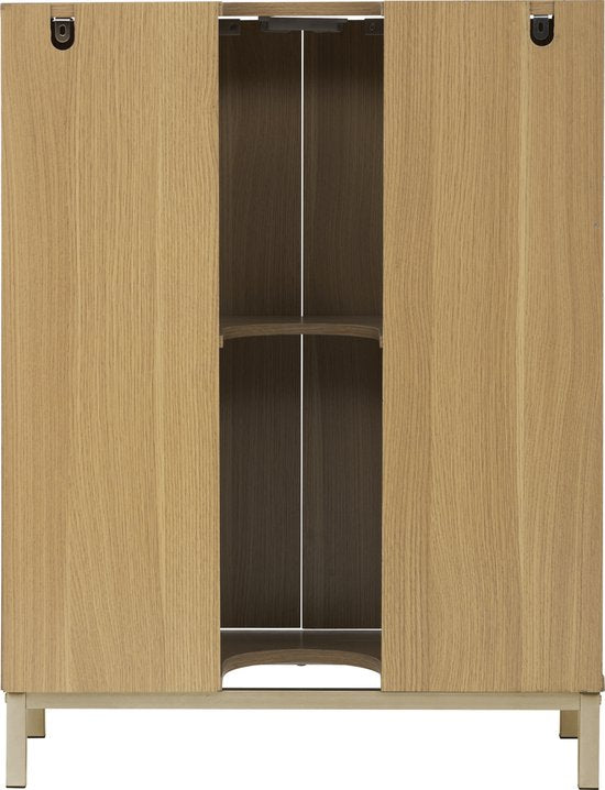 Wastafelonderkast Tasso - Wastafelmeubel Paneel dessin 28x60x80 cm - Bruin