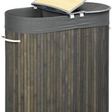 4goodz 100 L Wasmand Bamboe met Deksel 2 Secties - Uitneembare Waszak