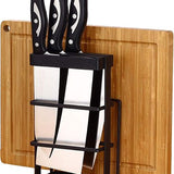 Keuken Organizer - 20,9 cm x 14 cm - Zwart - Messenhouder - Aanrecht organizer - Messenblok voor het aanrecht