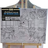 Nassau Fine Art - Leren Schilderen - Schilder Set - Volwassenen - Kinderen - Hobby - Inclusief Verf - Inclusief Kwasten - Canvas Bedrukt - Schildersezel - Moederdag - Vaderdag - Hobby - Professional - Verjaardag