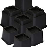 Meubelverhoger Set - Verstelbare Poten - 8 stuks - Zwart - 3 verschillende hoogtes: 10 cm, 15 cm of 22,5 cm