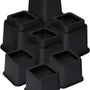 Meubelverhoger Set - Verstelbare Poten - 8 stuks - Zwart - 3 verschillende hoogtes: 10 cm, 15 cm of 22,5 cm