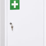 4goodz Medicijnkastje EHBO-kastje met slot RVS 15x40x53 cm - Wit