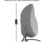 Beschermhoes Hangstoel Egg - Grijs - 190 x 115 cm - Waterproof - Universeel model - Hoes van Egg Chair - Waterdichte Beschermer voor Egg Stoel met Standaard