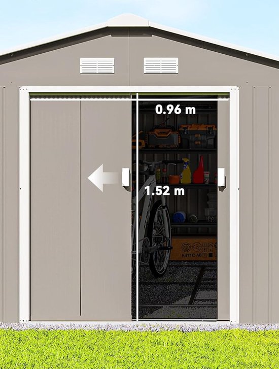 Grote Tuinschuur Weerbestendig met Schuifdeuren
