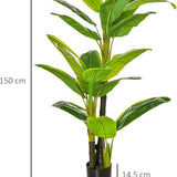 Kunstplant Bananenboom Decoratieve Kunstplant 150 cm