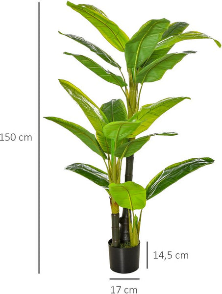 Kunstplant Bananenboom Decoratieve Kunstplant 150 cm