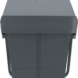 4cookz® Inbouw Prullenbak Duo 2 bakken Afvalscheiding 2x 20 liter - 34 cm breed