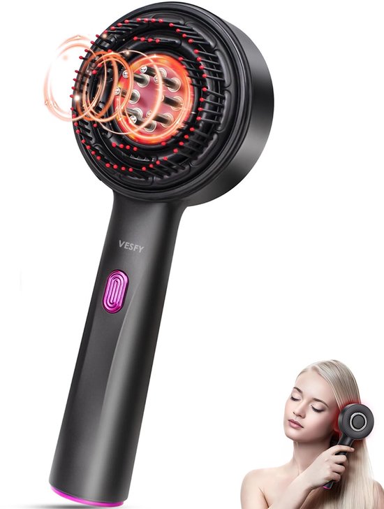 Pro Scalp Massager met Massage Olie Applicator - USB Oplaadbaar - 3 Massage­standen - Massage Apparaat - Haarborstel