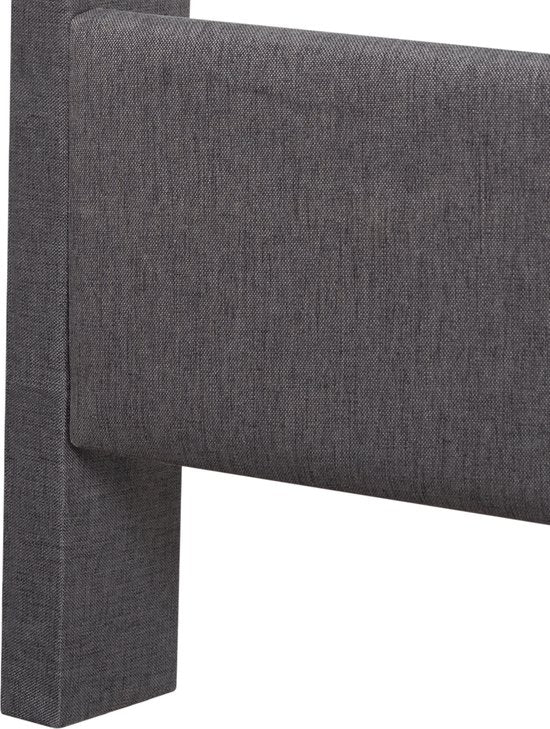 Bedombouw - Grijs - 147x206x110cm - Bedombouw met Hoofdbord - De perfecte combinatie van comfort en stijl voor je slaapkamer