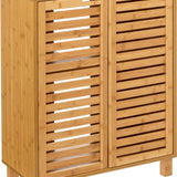 Sicela Wastafelonderkast met Uitsparing - 28x60x80 cm - Wastafelmeubel Bamboe