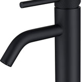 Luzzo® Serru - Messing Wastafelkraan Laag Diamondgrip - Mat Zwart